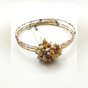 Stephan & Co. Beaded Cluster Choker
